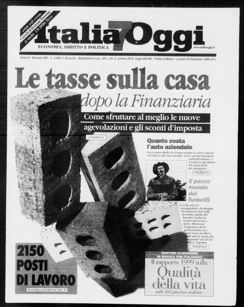 Italia oggi : quotidiano di economia finanza e politica